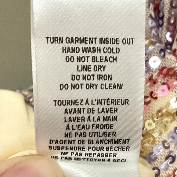 Julia Jordan Sleeveless Sequin Trapeze Dress Metallic Evening Sz 16 Multi-color - Picture 8 of 10